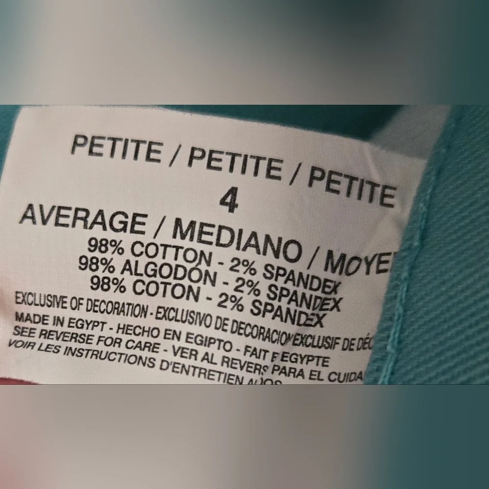 Gloria Vanderbilt Amanda Jeans Sz 4P  High Rise Straight Leg Turquoise Color - Picture 5 of 9